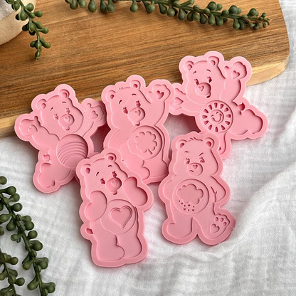 Cheer Rainbow Bear Cookie Stamp & Cutter Set
