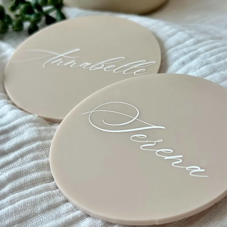 Circle Acrylic Placecards
