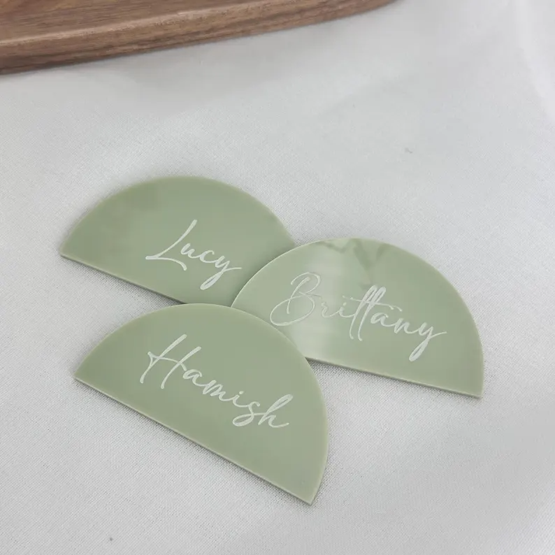 Arch Shaped Acrylic Placecards