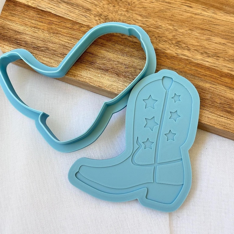 Cowboy Boot Cookie Stamp & Cutter