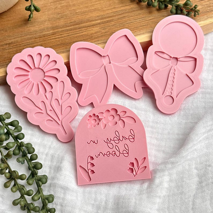 Daisy Flower Cookie Stamp & Cutter Set
