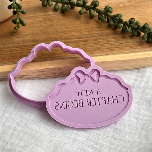 A New Chapter Begins Cookie Stamp & Cutter Set