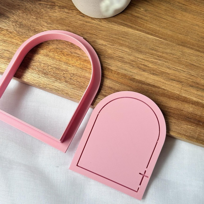 Arch with Cross Cookie Stamp & Cutter