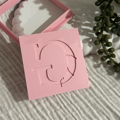 Letter With Rosary Beads Cookie Stamp & Cutter