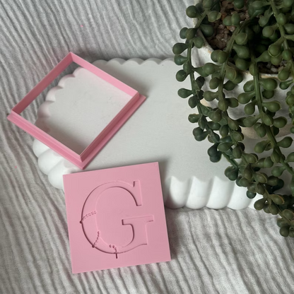 Letter With Rosary Beads Cookie Stamp & Cutter