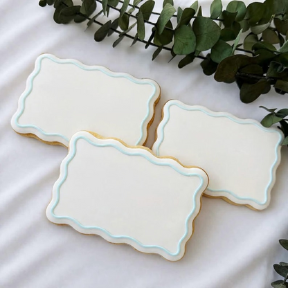 Wavy Rectangle with Border Stamp & Cutter
