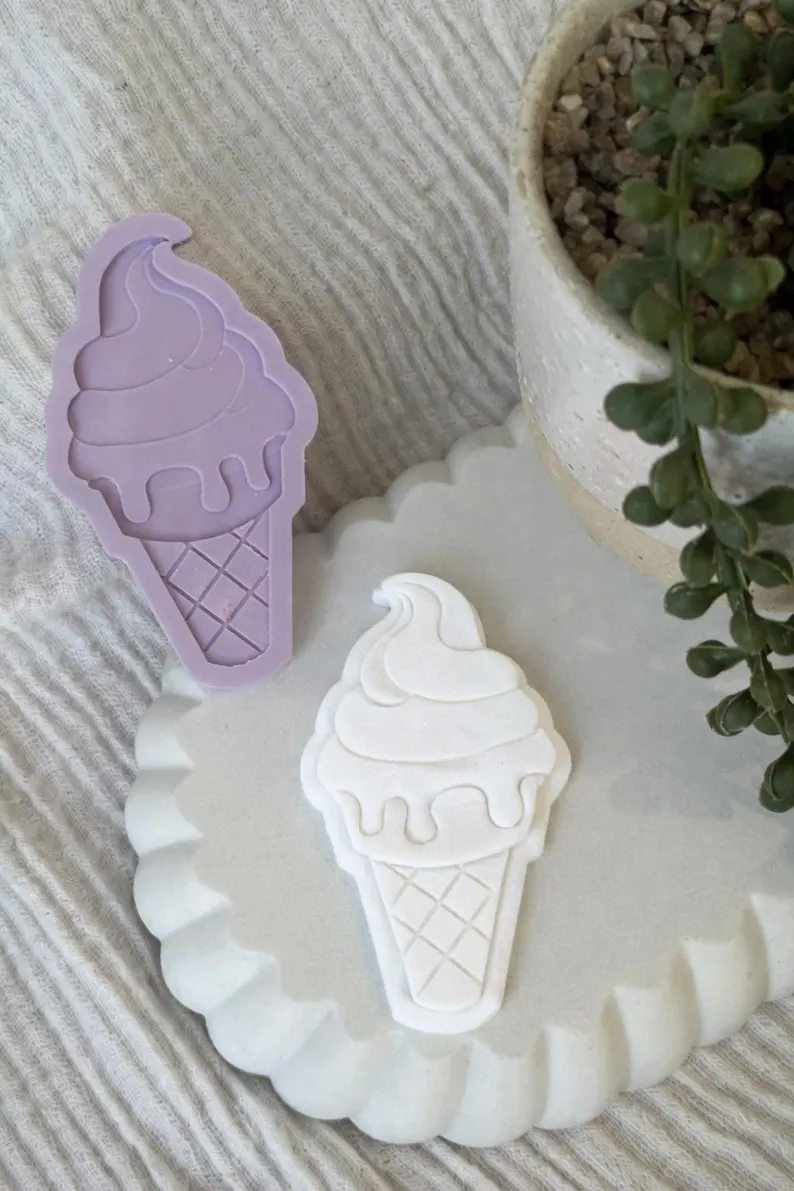 Ice Cream Cone Cookie Stamp & Cutter