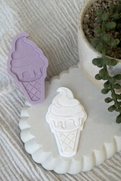 Ice Cream Cone Cookie Stamp & Cutter