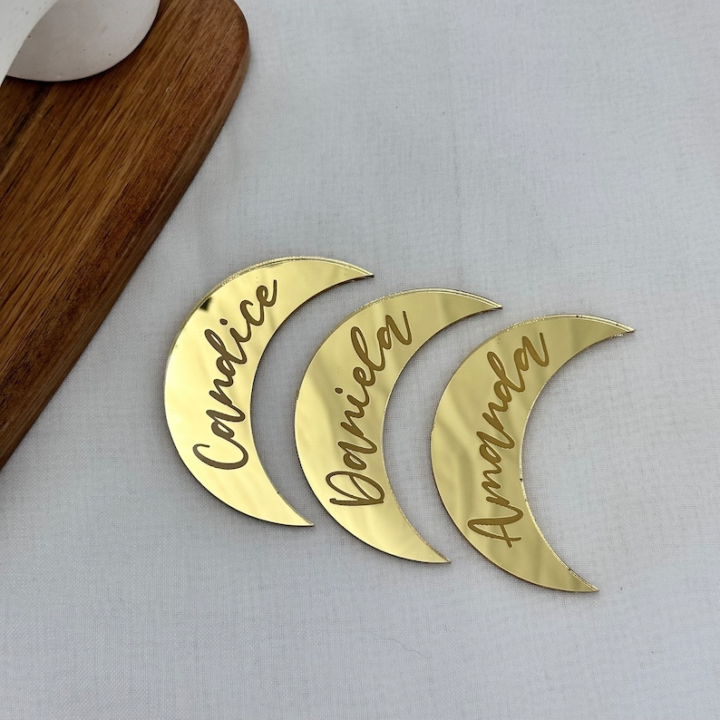 Moon Acrylic Placecards