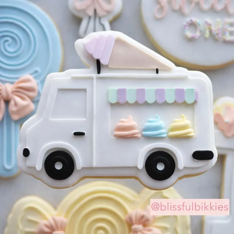 Ice Cream Truck Cookie Stamp & Cutter
