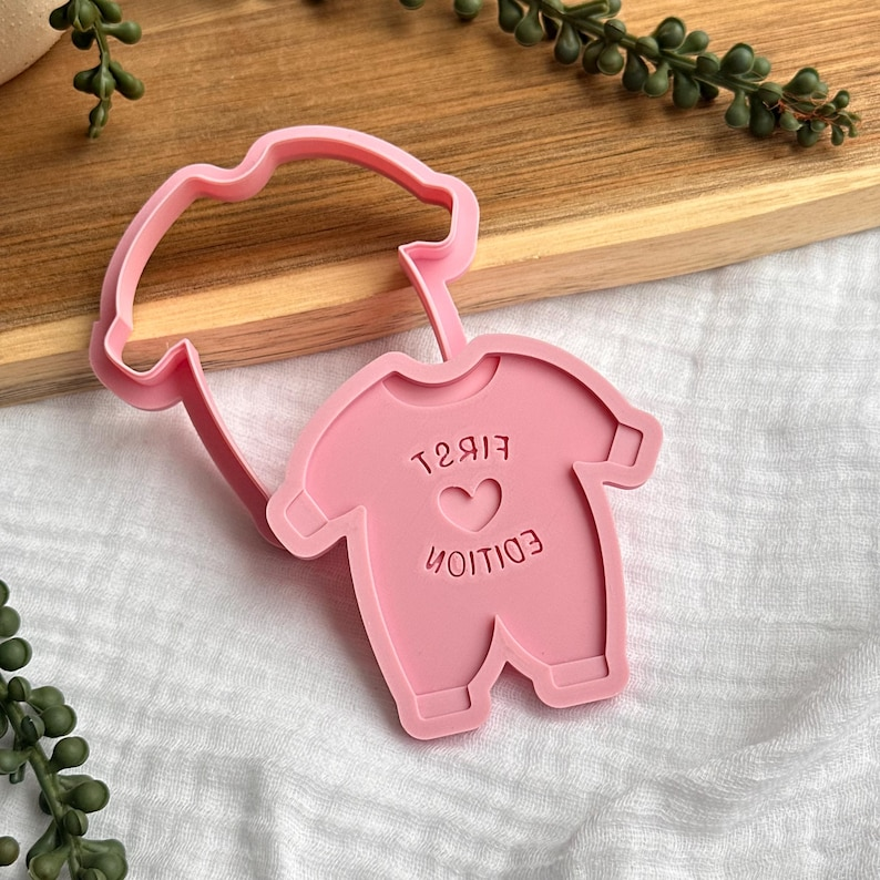 Baby Romper with First Edition Cookie Stamp & Cutter Set