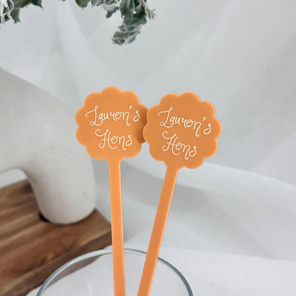 Personalised Cloud Petal Shaped Drink Stirrers