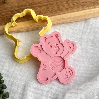 Cheer Rainbow Bear Cookie Stamp & Cutter Set