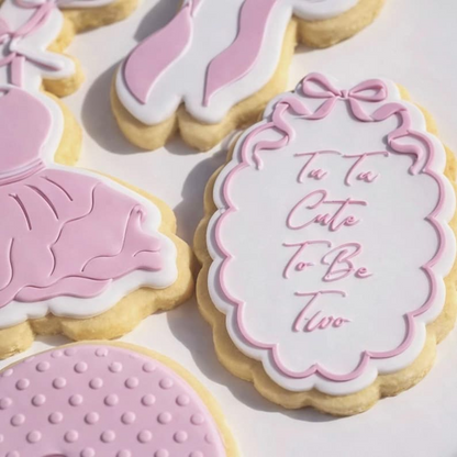 Tutu Cute to be Two Cookie Stamp & Cutter