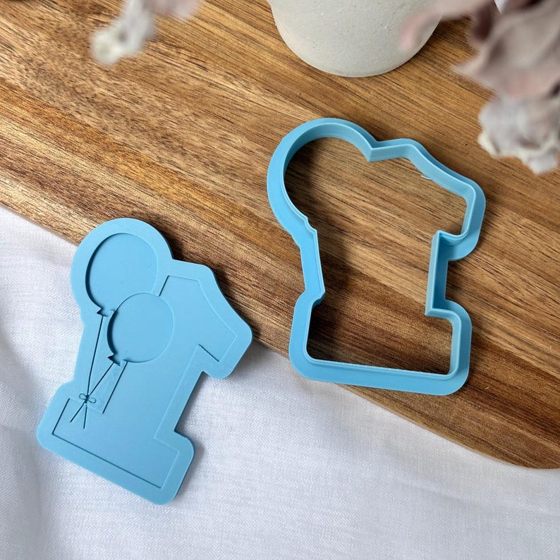 Number One with Balloons Stamp & Cutter