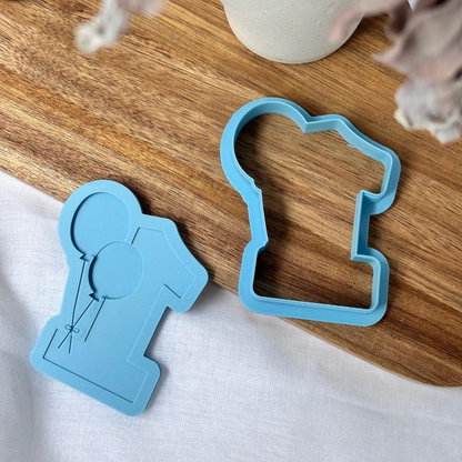 Number One with Balloons Stamp & Cutter