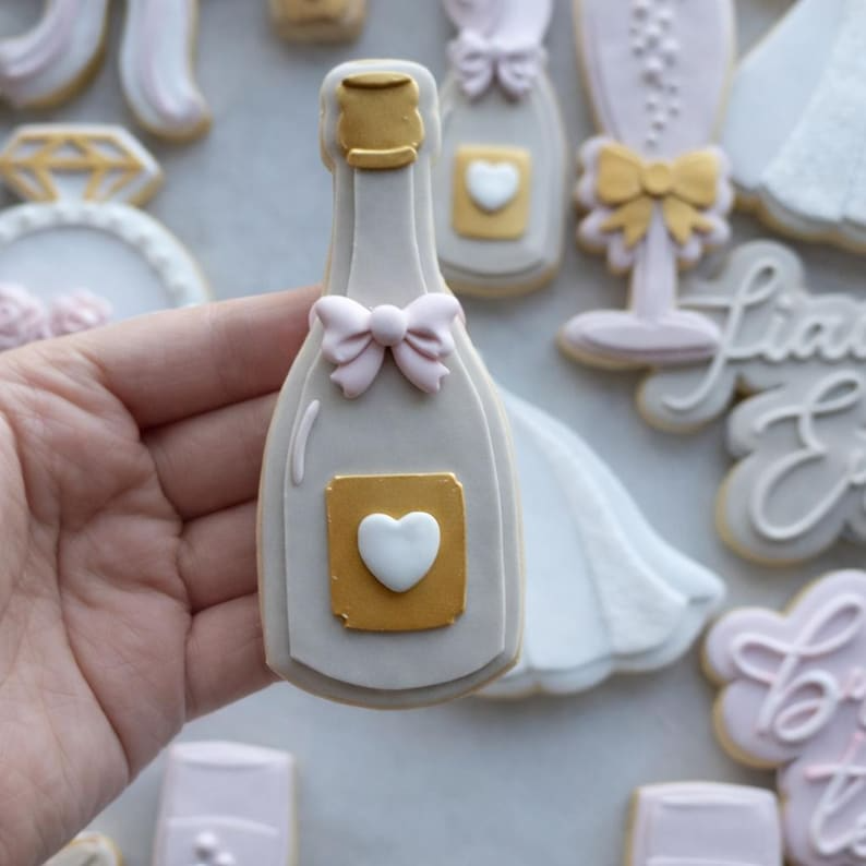 Champage Glass Cookie Stamp & Cutter