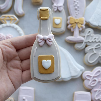 Champage Glass Cookie Stamp & Cutter