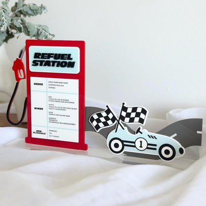 Refuel Station Custom Acrylic Bar Menu
