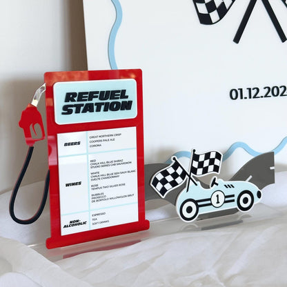 Refuel Station Custom Acrylic Bar Menu
