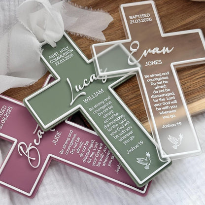 Personalised Acrylic Cross Keepsake