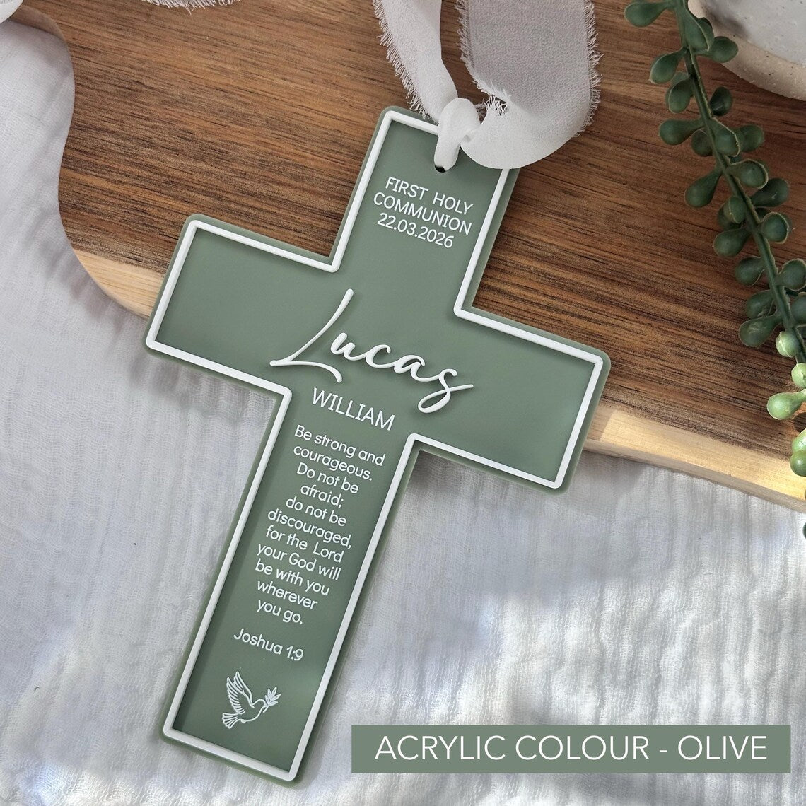 Personalised Acrylic Cross Keepsake