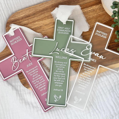 Personalised Acrylic Cross Keepsake