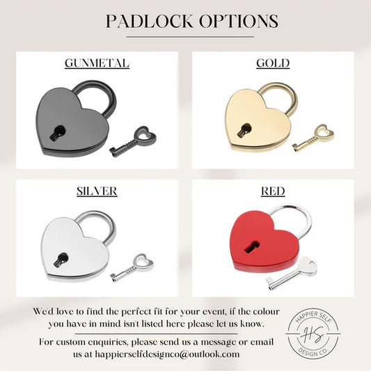Wishing well padlock + key