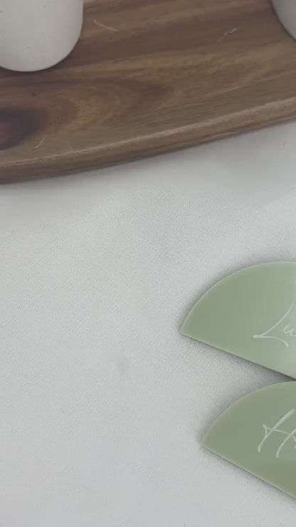 Arch Shaped Acrylic Placecards