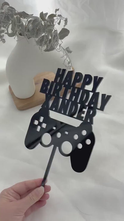 Video Game Controller Happy Birthday Cake Topper