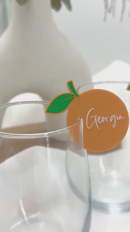 Aperol Spritz Acrylic Drink Tags