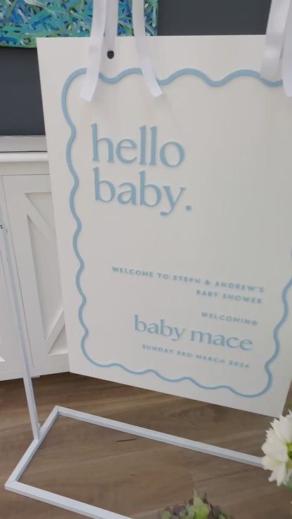 Rectangle Wavy Border Event Welcome Sign