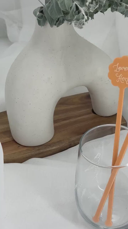 Personalised Cloud Petal Shaped Drink Stirrers