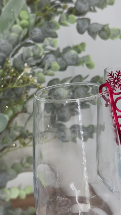 Snowflake Acrylic Name Drink Clip